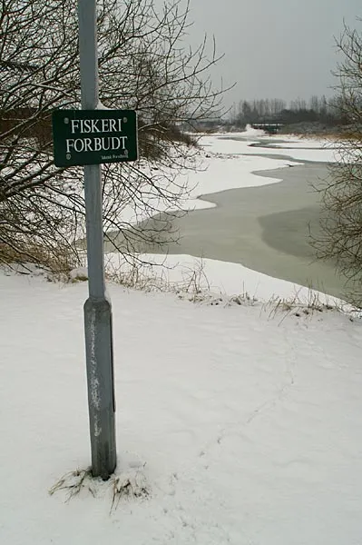 No fishing - The sign is not really necesarry this time of year